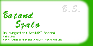 botond szalo business card